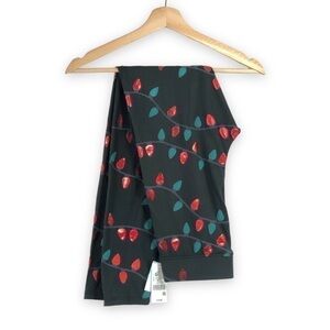 NWT - Zoe + Liv - Black Holiday String Lights Legging